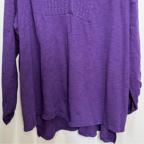 Lane Bryant Purple Cotton Long Sleeve Vneck Size 26/28 - Picture 4 of 10